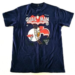 CHECK LOT Nickelodeon DOUG Quail Man Novelty Graphic 90s TV Classic 1990s S/M